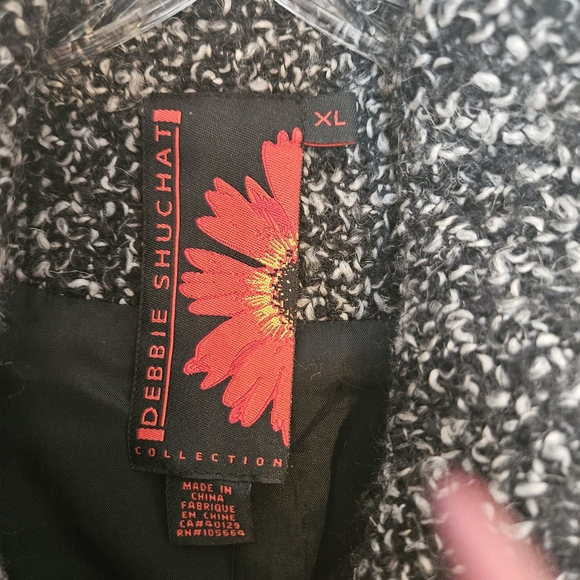 DEBBIE SHUCHAT COLLECTION WOMEN  CHARMING MID LONG TWEED COAT SIZE XL - Picture 10 of 16